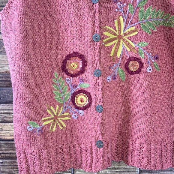Vintage Womens Sigrid Olsen Sport Knit Boho Vest size Medium - Picture 2 of 11